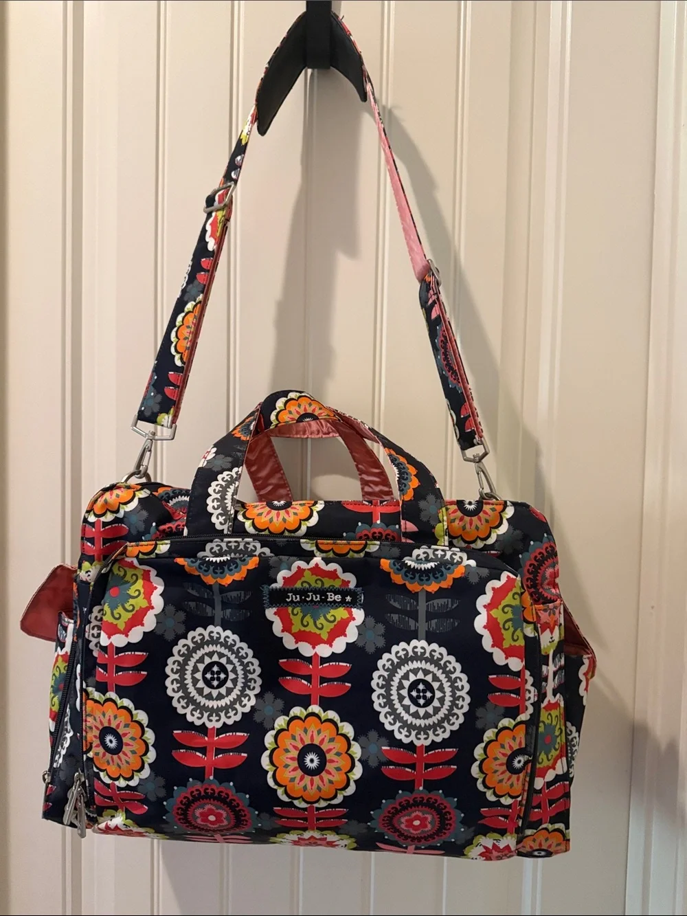 Ju Ju Be Legacy Collection Be Prepared Diaper Bag. Dancing Dahlias